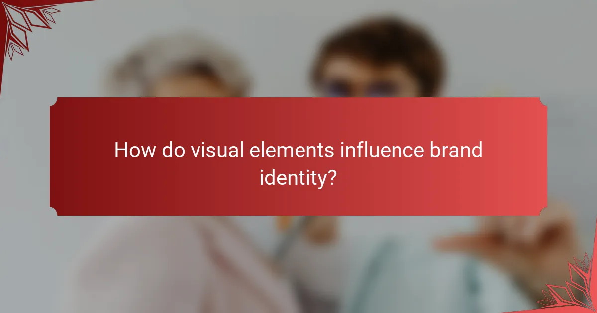 How do visual elements influence brand identity?