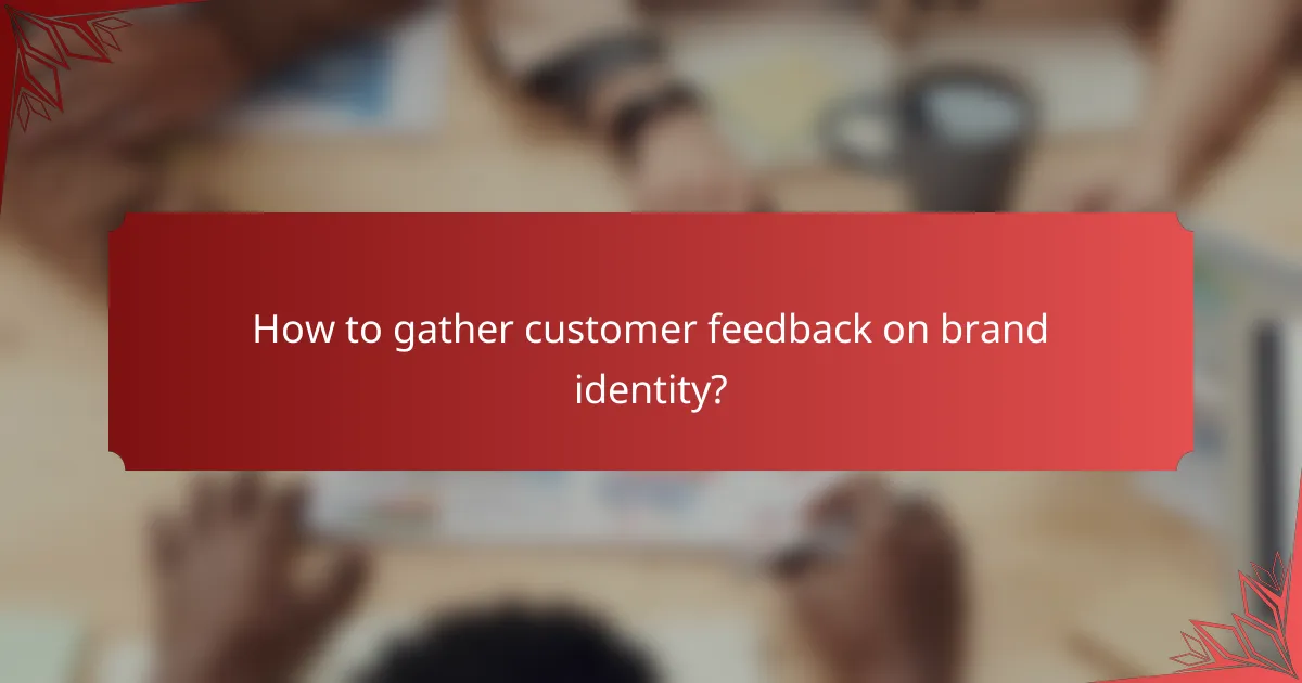 How to gather customer feedback on brand identity?