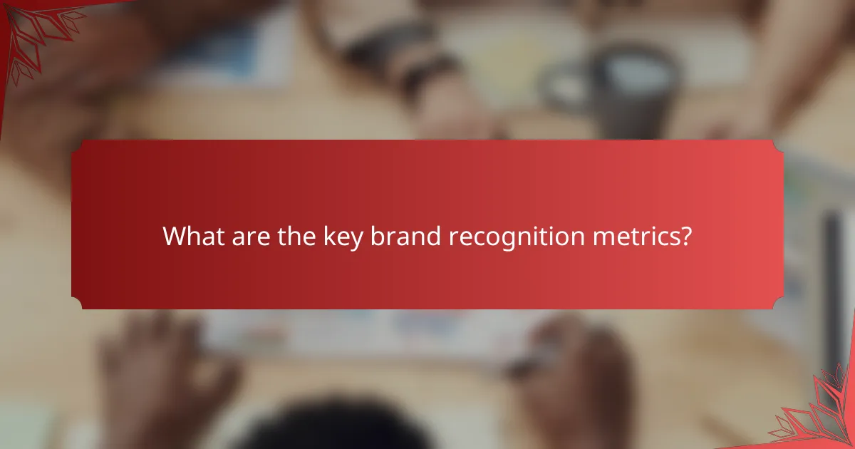 What are the key brand recognition metrics?